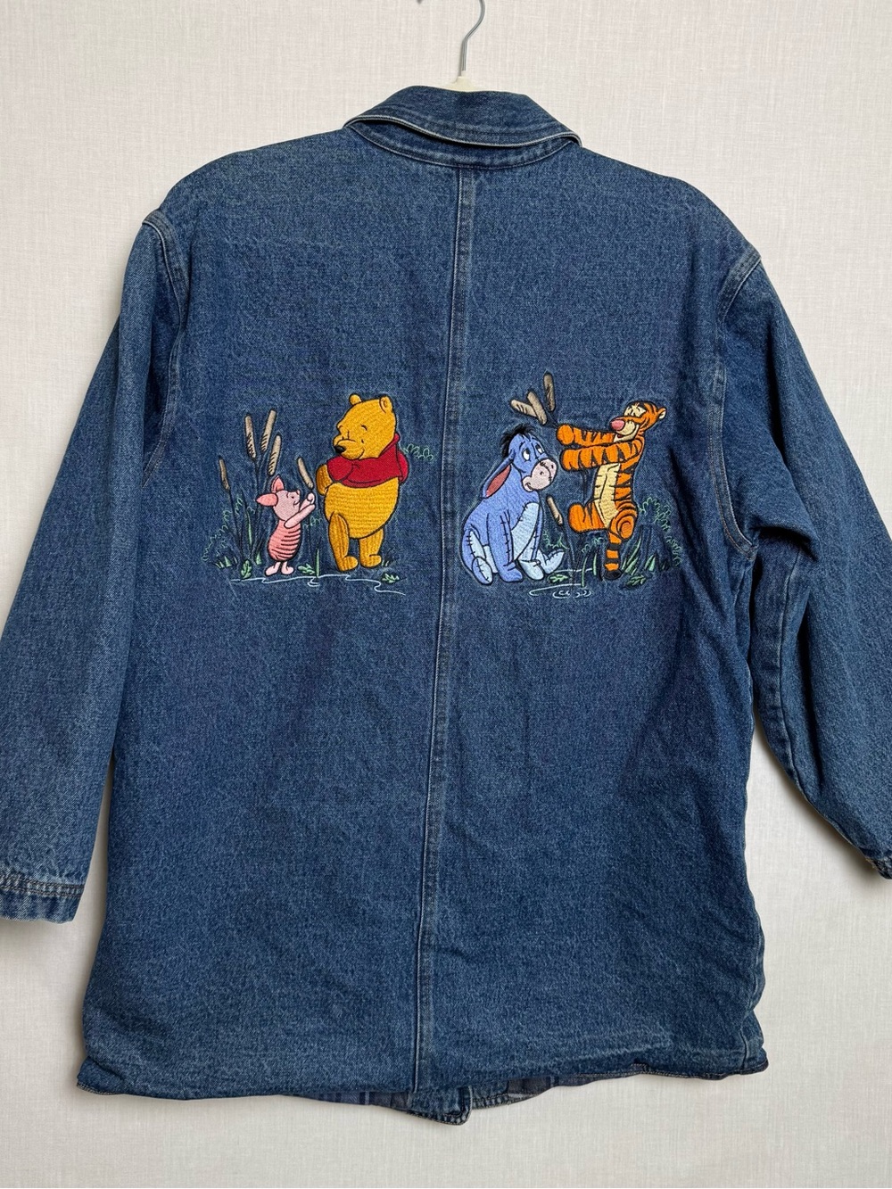Vintage Disney Catalog Winnie the Pooh Denim Jacket Womens Medium Embroidered